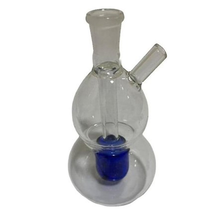 Slumpmässig färgskickad kalebassformad minipanna i glas för förvaring av vatten och te