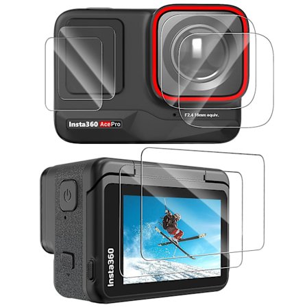 6 stk. hærdet glas skærmbeskytter til Insta360 Ace Pro linsebeskytter