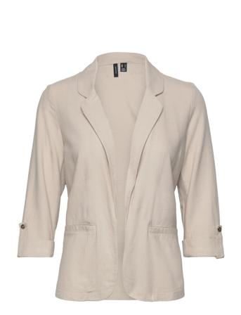 Vmjesmilo 3/4 Loose Blazer Wvn Ga Noos Vero Moda Cream