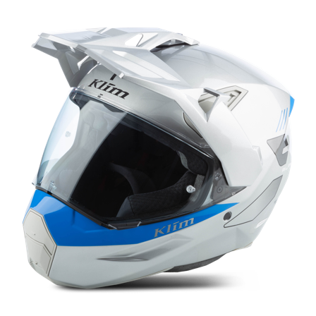 Adventurehelm Klim X1 Alpha Carbon Electric Blue Lemonade/High Rise M