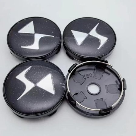 4 stk. ABS 60MM DS Bilhjul Navkapsler til DS DS3 DS5 DS6 Deesse PSA Logo Emblem Erstatning Fælghus Styling Tilbehør