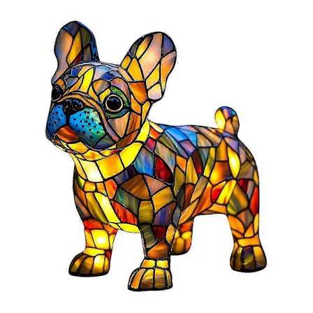 Hunde Lamper, Glasmaleri Lamper, Hunde Serie Kunst Bord Natlampe