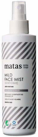 Matas Striber Mild Face Mist til Sensitiv Hud Uden Parfume 200 ml, Skincare, Ansigtspleje, Facial Mist