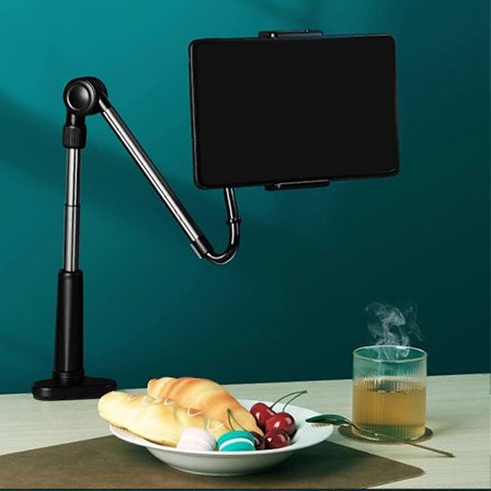 Mobiltelefonholder Stabilt Støtte 180 Graders Op- og Nedjustering Let at Bøje Roter 360 Grader Forstærket Støtte Trådløs Telefonholder