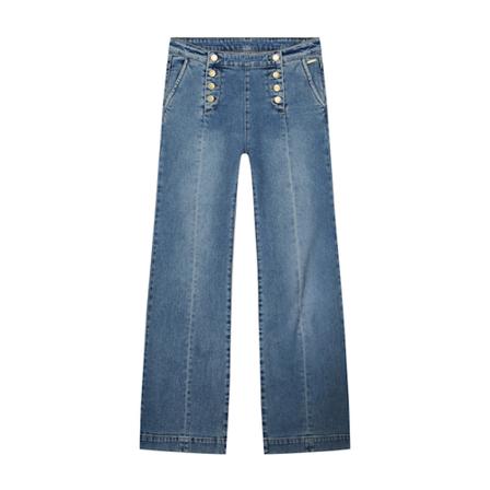 Summum Woman Wide Jeans , Blauw , Dames , Maat: XS