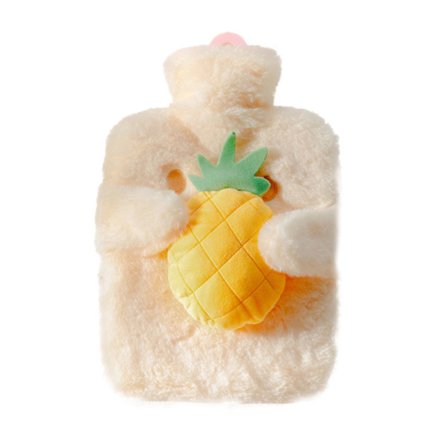 Nytt gummivannflaskeovertrekk vinter varmt lekkasjesikkert hvit hvit