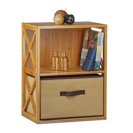 Bambushylde med kurv