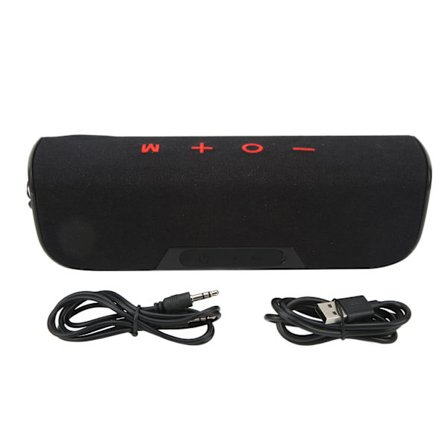 Langaton kaiutin 10W IPX5 Vedenkestävä FM AUX 3000mAh Sisäänrakennettu mikrofoni Kannettava ulkokäyttöön Retkeilyyn Koti Musta Punainen