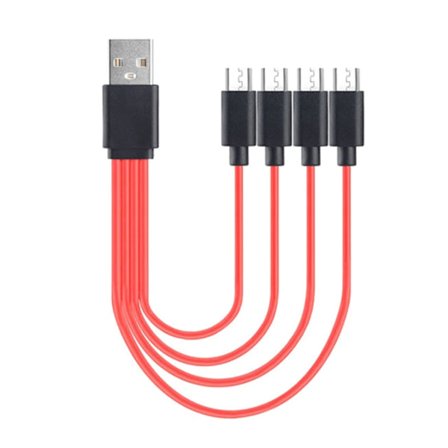 Mikro-USB-kabel 4 i 1-opladningskabel Mikro-USB-adapterkabel Datasynkronisering Micro-USB delt opladningskabel til Android-telefon