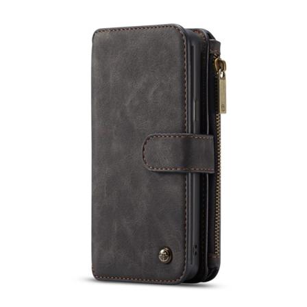 Caseme Samsung Galaxy S9+ Plus Retro Läder Plånboksfodral - Svar Svart