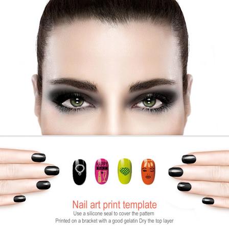 Rostfritt Stål Rektangulär Nagelkonststämpelplatta DIY Manikyr Tryckbildmall (#9)