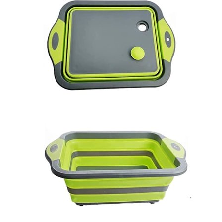 3-i-1 Campingporslin, Campingtillbehör, Skärbräda i silikon