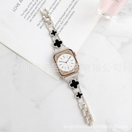 Klockarmband för Apple Watch iWatch 38/40/41/ 10:e generationen 42mm stjärnljus svart