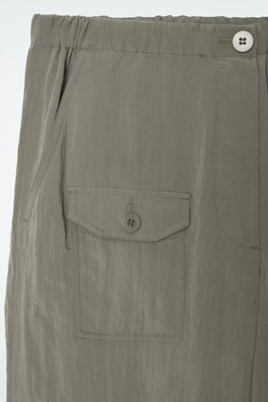 COS Women's Pantaloni Cargo Stile Paracadutista in Grigio