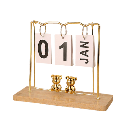 Metallsvängkalenderdekoration: Modern och enkel dekoration