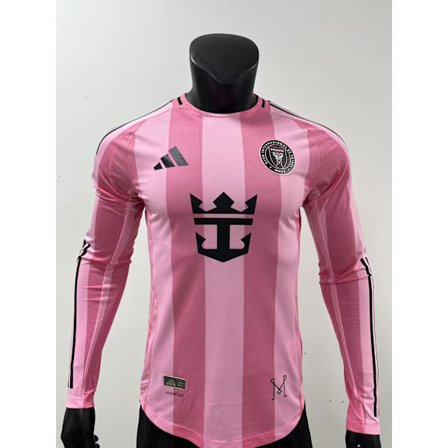 25-26 Inter Miami CF Hjemme Langærmet Spiller Fodbold T-shirt S-3XL