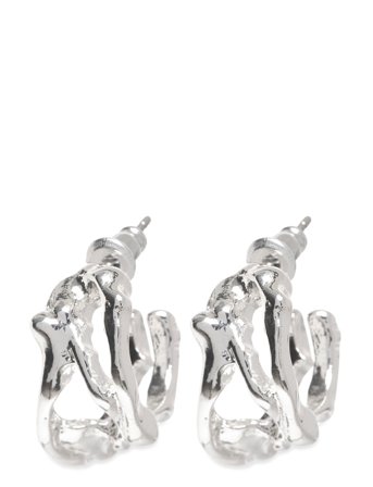 Fotini Hoop Earrings Silver-Plated Silver Pilgrim
