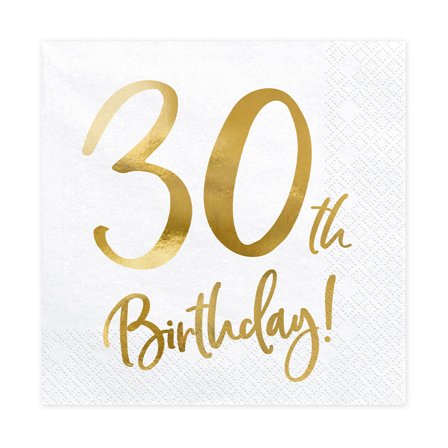 Servett 30 Birthday 20-pack