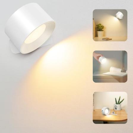 Indendørs væglampe, berøringsfølsom genopladelig LED-lampe med Type-C C