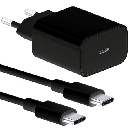 Oplader til Samsung 25W - Hurtigoplader USB-C - Strømadapter+Kabel 2m