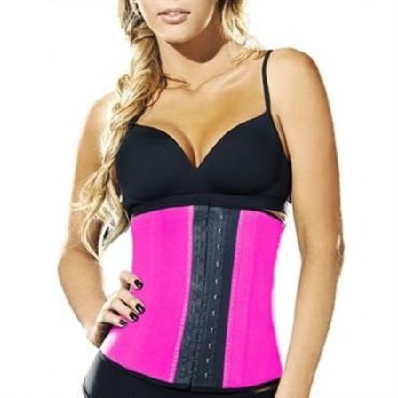 AVA Waist Trainer Träningskorsett av Latex - Pink