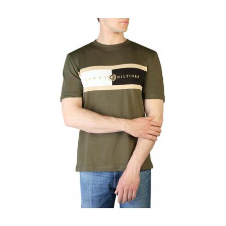 Tommy Hilfiger, T-shirt Groen, Heren, Maat:S,Katoen