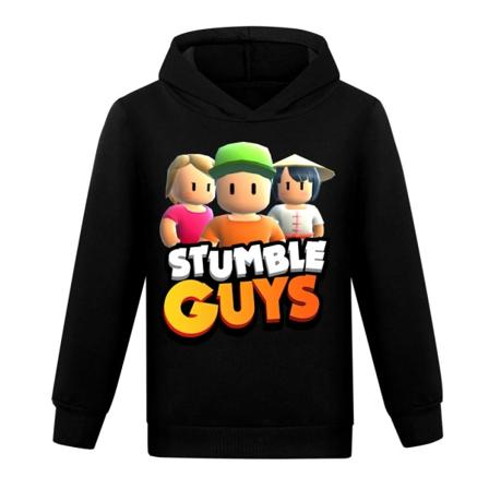 Boy Girl Streetwear Kids 3d Hoodies Casual Stumble Guys Pullover black 150cm