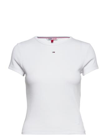 Tjw Bby Essential Rib Ss T-shirt Top Hvid Tommy Jeans