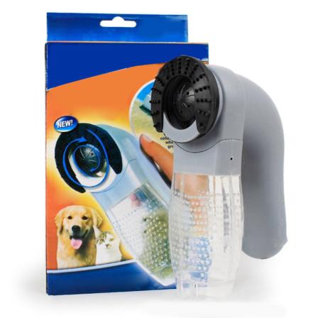 Hundehårstøvsuger Bærbar trådløs elektrisk kjæledyrrengjøring sugehårabsorber Støvsugermassasjeapparat for hundekatt mørkegrå