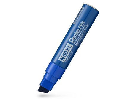 PENTEL Märkpenna perm. N50XL sned blå - Lyreco - Kontorsmaterial - Pennor - Märkpennor - Skuren spets