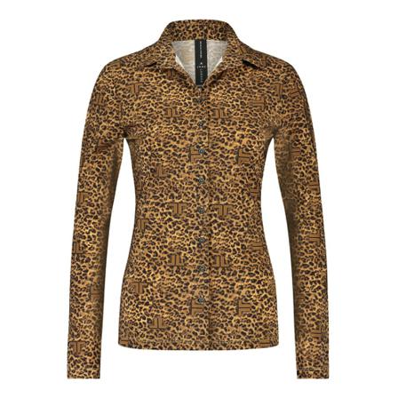 Jane Lushka Leopard-Print Blouse , Bruin , Dames , Maat: L
