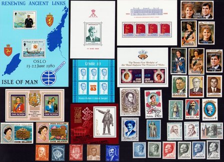 Berømte personer - Frimærkepakke - Postfrisk