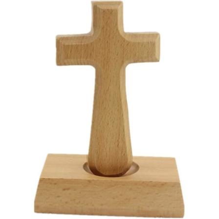 Kristent træ Jesuskors med magnetisk basedekorationer