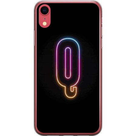 Kompatibelt Mobildeksel til Apple Apple iPhone XR Minimalistisk neonbokstav Q i skinnende farger mot mørk bakgrunn