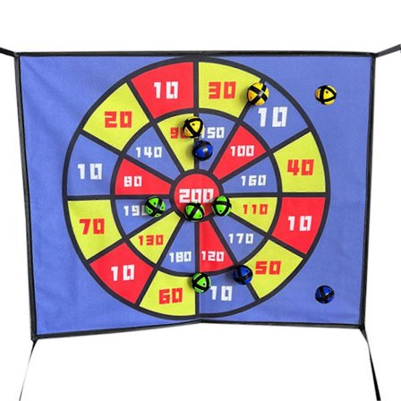 Dartskive til børn, Trampolin Dartskive Spiltilbehør, Indendørs og udendørs brug, Inkluderer 10 klæbrige boldkast legetøj[HK]