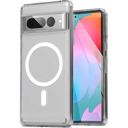 Google Pixel 8 Pro läpinäkyvä iskunvaimenninkotelo, MagSafe-yhteensopiva