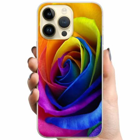 Apple Iphone 14 Pro Max Tpu Mobilskal Rainbow Rose