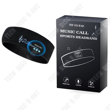 Bluetooth sportband - TD - Svart - Bluetooth 5.0 - 300 mAh - Avtagbar och tvättbar