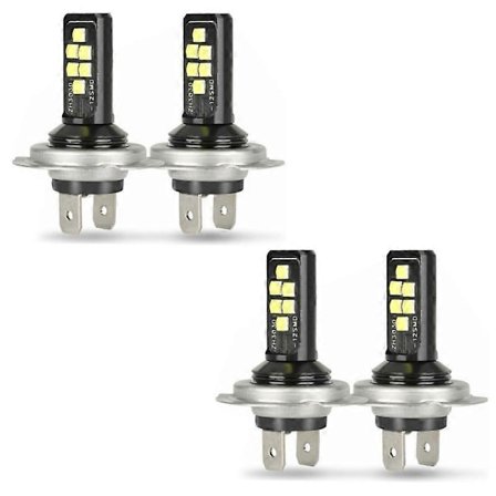 4X H7 LED Forlygter Pærer Sæt 6000K 220W Super Hvid Pærer [DB]