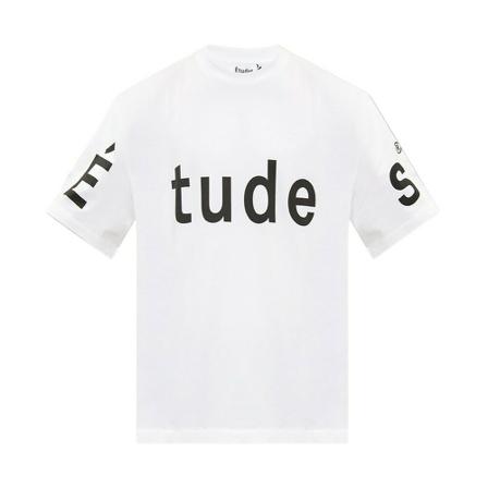 Études T-shirt with logo , Wit , Heren , Maat: XS