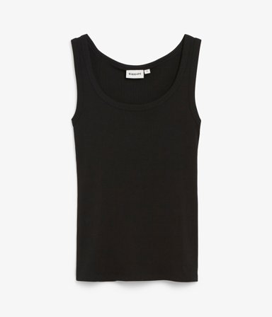 Kappahl | Ribbat linne | Svart