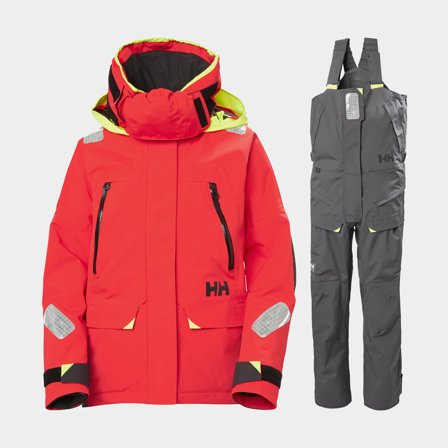Traje de navegación Helly Hansen Skagen Offshore, Alert Red + Ebony, mujer, Medium