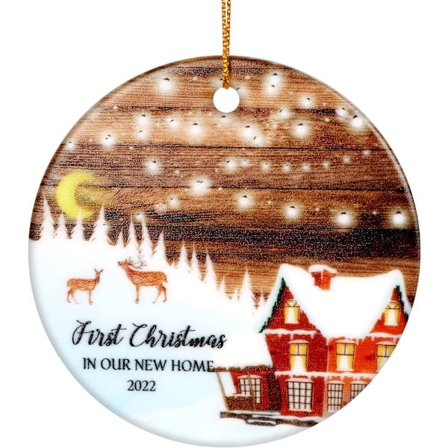 Julepynt for første jul i vårt nye hjem 2022, for familien