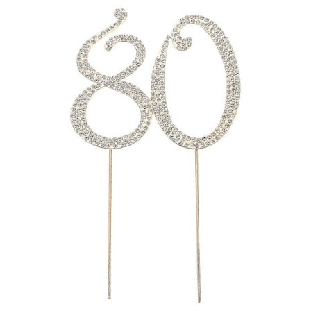80-års bröllopsdekoration födelsedagstårta spett tårt tandpetare 80 år tårtdekoration födelsedagsfest tillbehör 80-års cupcake topper födelsedag