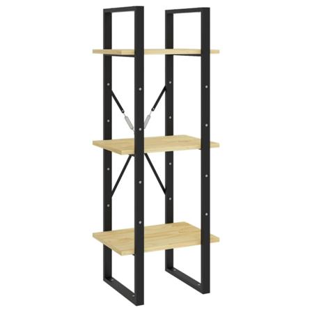 Vidaxl Bokhylla 3 Hyllplan 40x30x105 Cm Massiv Furu Brun
