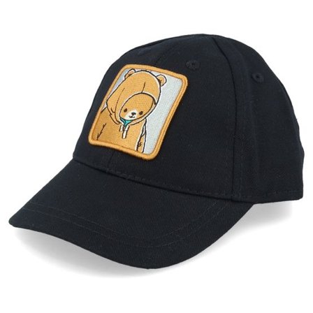 Kiddo Cap - Svart adjustable Keps - Kids Infant Smiling Teddy Black Adjustable @ Hatstore