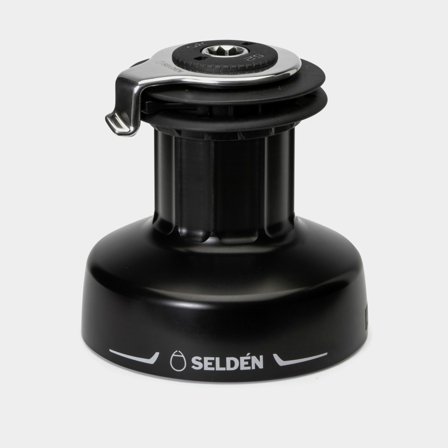 Schotwinde Seldén S52, passend für Ø8 - 14 mm Schot, selbstholend, feste Geschwindigkeit, 2-Gang, Aluminium - Boot