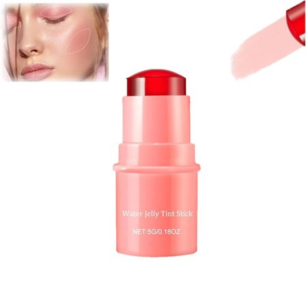 Mælkekølende Vandgelé Tint, Vandgelé Tint Stick, Mælkegelé Tint Gelé Blush Stick, Gennemsigtig Læbe & Kind Farve Byggelig Akvarel Finish