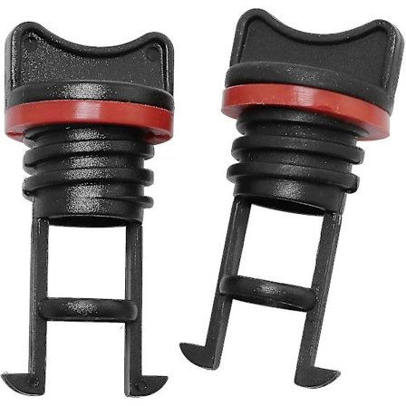 Nylon Kajak Drænplugs Hvide Kajak Jolle Kano Båd Skrog Tråd Drænplugs Sort Rød 2stk