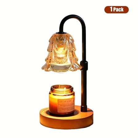 LED-lampa med dimmer – Justerbar höjd och ljusstyrka, Värmeljuslampa, Perfekt bordslampa